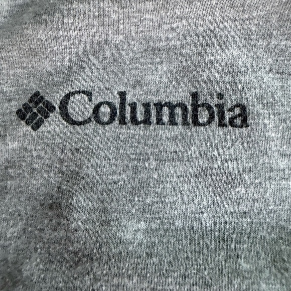 Columbia Men’s Gray Long Sleeve Logo Shirt Large Cotton Blend Stretch - Picture 2 of 9